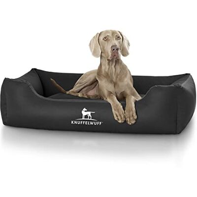 Knuffelwuff Lit pour Chien en Similicuir Sidney Taille XXL 120 x 85cm Noir - Publicité Knuffelwuff Lit pour Chien en Similicuir Sidney Taille XXL 120 x 85cm Noir - Publicité