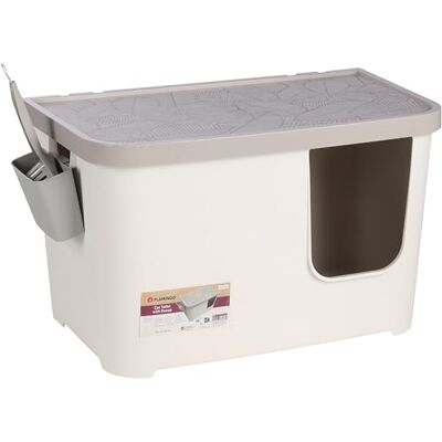 FLAMINGO Toilette pour Chat BARIK Blanc 76x45x45CM - Publicité FLAMINGO Toilette pour Chat BARIK Blanc 76x45x45CM - Publicité