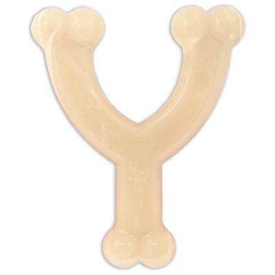 Nylabone Jouet à mâcher résistant Dura en forme d’os de vœux, arôme poulet, pour les moyen chiens (jusqu’à 16kg), Chiens à mâchouillage puissant/extrême - Publicité Nylabone Jouet à mâcher résistant Dura en forme d’os de vœux, arôme poulet, pour les moyen chiens (jusqu’à 16kg), Chiens à mâchouillage puissant/extrême - Publicité