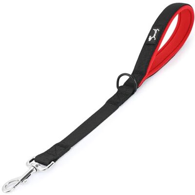 PETTOM Laisse Courte Chien en Nylon, Laisse pour Chien avec Poignée Rembourrée pour Contrôle Rapproché et Promenade, Noir, 46cm - Publicité PETTOM Laisse Courte Chien en Nylon, Laisse pour Chien avec Poignée Rembourrée pour Contrôle Rapproché et Promenade, Noir, 46cm - Publicité