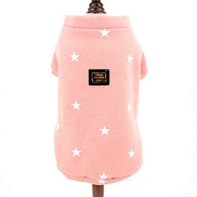 smalllee_lucky_store Pull en Polaire imprimé étoiles pour Animaux de Compagnie pour Petits Chiens et Chats Doux et Chaud pour l'hiver pour Chiot Caniche Shih Tzu Rose Taille S - Publicité smalllee_lucky_store Pull en Polaire imprimé étoiles pour Animaux de Compagnie pour Petits Chiens et Chats Doux et Chaud pour l'hiver pour Chiot Caniche Shih Tzu Rose Taille S - Publicité