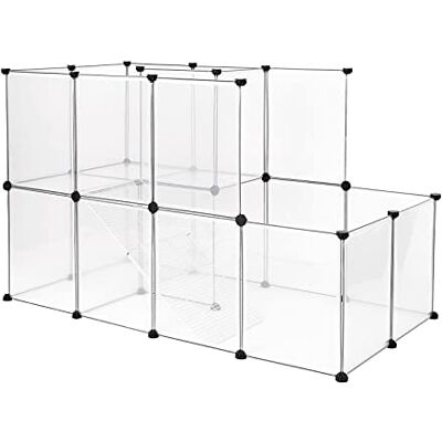 lionto Enclos Plastique à 2 Niveaux, Petits Animaux, 147 x 75 x 92 cm Vingt-sept panneaux à emboîter et un escalier grillagé créent un enclos extensible sur deux niveaux - Publicité lionto Enclos Plastique à 2 Niveaux, Petits Animaux, 147 x 75 x 92 cm Vingt-sept panneaux à emboîter et un escalier grillagé créent un enclos extensible sur deux niveaux - Publicité