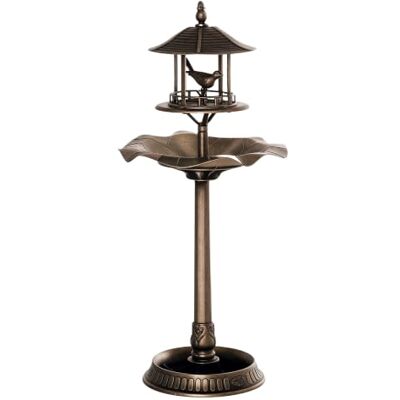 Outsunny Bain d'oiseaux Jardinière 3 en 1 Ø 50 x 113H cm Bronze Antique Abreuvoir pour Oiseaux, Polypropylène - Publicité Outsunny Bain d'oiseaux Jardinière 3 en 1 Ø 50 x 113H cm Bronze Antique Abreuvoir pour Oiseaux, Polypropylène - Publicité