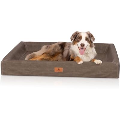 Knuffelwuff Panier pour Chien orthopédique Austin en Simili Cuir XL 105 x 80cm Marron - Publicité Knuffelwuff Panier pour Chien orthopédique Austin en Simili Cuir XL 105 x 80cm Marron - Publicité