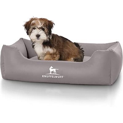 Knuffelwuff Sidney Panier en Similicuir Gris M-L 85 x 63 cm - Publicité Knuffelwuff Sidney Panier en Similicuir Gris M-L 85 x 63 cm - Publicité