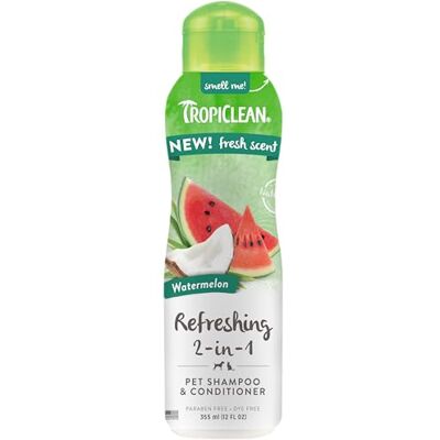 TropiClean Pastèque Shampooing et Après-shampoing 2-en-1 pour Chiens - Publicité TropiClean Pastèque Shampooing et Après-shampoing 2-en-1 pour Chiens - Publicité