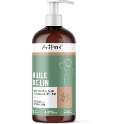 AniForte Huile de Lin Vierge pour Chiens 1 L – Pressée à Froid, Riche en Oméga‑3 & Oméga‑6, Complément Alimentaire Barf et Nourriture pour Animaux - Publicité AniForte Huile de Lin Vierge pour Chiens 1 L – Pressée à Froid, Riche en Oméga‑3 & Oméga‑6, Complément Alimentaire Barf et Nourriture pour Animaux - Publicité