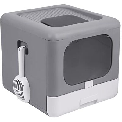 BingoPaw Bac à Litière Fermée Pliable: Maison de Toilette Grande Taille Chat Anti Odeur Portable avec Tiroir et Pelle 43x40.5x37.5cm - Publicité BingoPaw Bac à Litière Fermée Pliable: Maison de Toilette Grande Taille Chat Anti Odeur Portable avec Tiroir et Pelle 43x40.5x37.5cm - Publicité