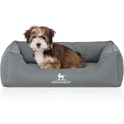 Knuffelwuff Leon Panier Orthopédique en Velours Aspect Tissage Main Hydrofuge Pétrole M-L 85 x 63 cm - Publicité Knuffelwuff Leon Panier Orthopédique en Velours Aspect Tissage Main Hydrofuge Pétrole M-L 85 x 63 cm - Publicité