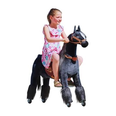 Ponnie Ebony M – Cheval à roulettes 107 cm pour Enfants 5‑12 Ans, avance sans Pile, Selle Amovible, supporte 50 kg, crinière & Queue peignables - Publicité Ponnie Ebony M – Cheval à roulettes 107 cm pour Enfants 5‑12 Ans, avance sans Pile, Selle Amovible, supporte 50 kg, crinière & Queue peignables - Publicité