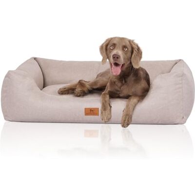 Knuffelwuff Emma Panier en Velours aux Couleurs Pastel avec Aspect Tissage Main Beige XXL 120 x 85 cm - Publicité Knuffelwuff Emma Panier en Velours aux Couleurs Pastel avec Aspect Tissage Main Beige XXL 120 x 85 cm - Publicité