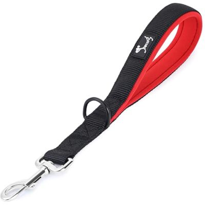 PETTOM Laisse Courte Chien en Nylon, Laisse pour Chien avec Poignée Rembourrée pour Contrôle Rapproché et Promenade, Noir, 32cm - Publicité PETTOM Laisse Courte Chien en Nylon, Laisse pour Chien avec Poignée Rembourrée pour Contrôle Rapproché et Promenade, Noir, 32cm - Publicité