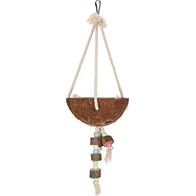 Zerodis Balançoire en Noix de Coco, Maison D'oiseau en Noix de Coco Suspendue Nid D'oiseau en Coquille de Noix de Coco - Publicité Zerodis Balançoire en Noix de Coco, Maison D'oiseau en Noix de Coco Suspendue Nid D'oiseau en Coquille de Noix de Coco - Publicité