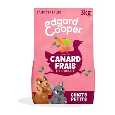 Edgard & Cooper Croquettes Chiot sans Céréales pour Petits Chiots (3kg), Canard Et Poulet Frais, Teneur en Fibres Adaptée Aux Chiots, Recette Naturelle, Jamais De Farine Animale - Publicité Edgard & Cooper Croquettes Chiot sans Céréales pour Petits Chiots (3kg), Canard Et Poulet Frais, Teneur en Fibres Adaptée Aux Chiots, Recette Naturelle, Jamais De Farine Animale - Publicité