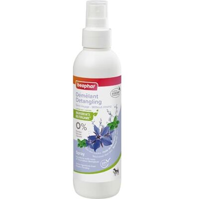 Beaphar – Spray Démêlant Labellisé ECOCERT pour Chien et Chat – Contient de l'Aloe Vera, de l'huile de Bourrache et de la Menthe Bio – pH Neutre – sans Parabène/Silicone/Colorant/Alcool – 200 ML - Publicité Beaphar – Spray Démêlant Labellisé ECOCERT pour Chien et Chat – Contient de l'Aloe Vera, de l'huile de Bourrache et de la Menthe Bio – pH Neutre – sans Parabène/Silicone/Colorant/Alcool – 200 ML - Publicité
