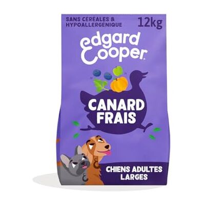 Edgard & Cooper Croquettes sans céréales pour Chiens Adultes Large (12 kg), Canard Frais, Fibres équilibrées pour Une Digestion Saine, Recette hypoallergénique, sans Farine Animale - Publicité Edgard & Cooper Croquettes sans céréales pour Chiens Adultes Large (12 kg), Canard Frais, Fibres équilibrées pour Une Digestion Saine, Recette hypoallergénique, sans Farine Animale - Publicité