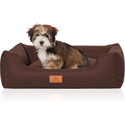 Knuffelwuff Lotte Panier en Velours avec Aspect Tissage Main Marron M-L 85 x 63 cm - Publicité Knuffelwuff Lotte Panier en Velours avec Aspect Tissage Main Marron M-L 85 x 63 cm - Publicité
