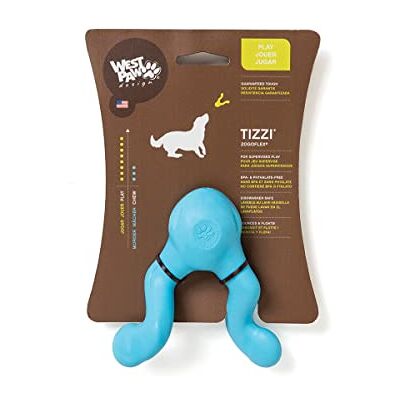 Jouet pour Chien West Paw Tizzi - 11,5cm - Aqua - Résistant & Flottant - Publicité Jouet pour Chien West Paw Tizzi - 11,5cm - Aqua - Résistant & Flottant - Publicité