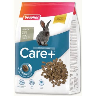 Beaphar – Care+ – Alimentation Super Premium pour Lapin sénior – 25% de Fibres, Oméga 3 & 6 – Faible en Glucides & matières Grasses – Haute digestibilité – Usure Naturelle de Dents – 1,5 kg - Publicité Beaphar – Care+ – Alimentation Super Premium pour Lapin sénior – 25% de Fibres, Oméga 3 & 6 – Faible en Glucides & matières Grasses – Haute digestibilité – Usure Naturelle de Dents – 1,5 kg - Publicité