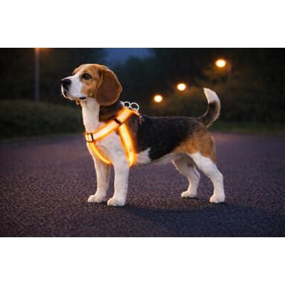 FLAMINGO Harnais Chien Harnais Step&Go Fierro Fluo Orange Taille M 35-60 cm Nylon réglable Bandes réfléchissantes Double Anneaux Anti-Traction - Publicité FLAMINGO Harnais Chien Harnais Step&Go Fierro Fluo Orange Taille M 35-60 cm Nylon réglable Bandes réfléchissantes Double Anneaux Anti-Traction - Publicité