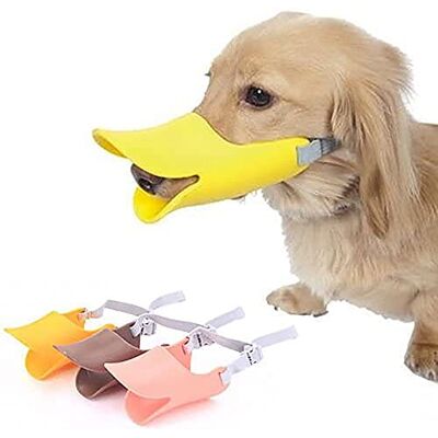 UpTuoLi Muselière Anti-Morsure en Silicone en Forme de Canard pour Chiots - Publicité UpTuoLi Muselière Anti-Morsure en Silicone en Forme de Canard pour Chiots - Publicité