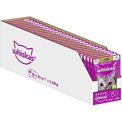 Whiskas Nourriture humide pour chats au mouton en gelée 28 x 85 g - Nourriture pour chats - Publicité Whiskas Nourriture humide pour chats au mouton en gelée 28 x 85 g - Nourriture pour chats - Publicité