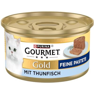 Gourmet PURINA Gold 12 Paquets de 185 g boîtes de pâtée pour Chats Nourriture Humide pour Chats Différentes variétés - Publicité Gourmet PURINA Gold 12 Paquets de 185 g boîtes de pâtée pour Chats Nourriture Humide pour Chats Différentes variétés - Publicité