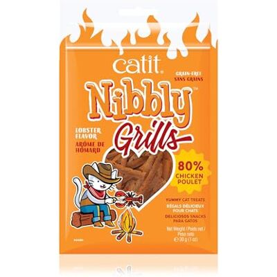 Catit Nibbly Grills Bandes à mâcher pour Chat en Filet de Poulet avec Homard 30 g - Publicité Catit Nibbly Grills Bandes à mâcher pour Chat en Filet de Poulet avec Homard 30 g - Publicité