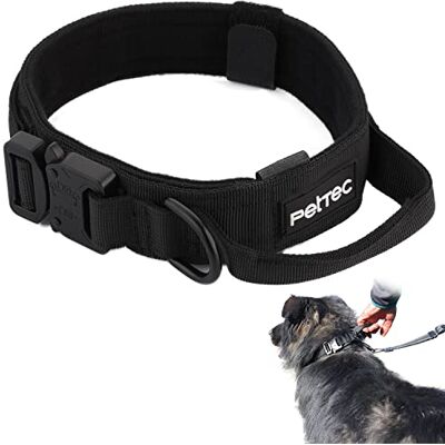PetTec - Neoprene Nylon Collar - Noir - M - Dog Collar - Publicité PetTec - Neoprene Nylon Collar - Noir - M - Dog Collar - Publicité