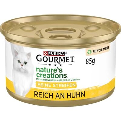 Gourmet PURINA Nature's Creation Lot de 12 boîtes de Nourriture Humide pour Chat en gelée Naturelle Poulet 12 x 85 g - Publicité Gourmet PURINA Nature's Creation Lot de 12 boîtes de Nourriture Humide pour Chat en gelée Naturelle Poulet 12 x 85 g - Publicité