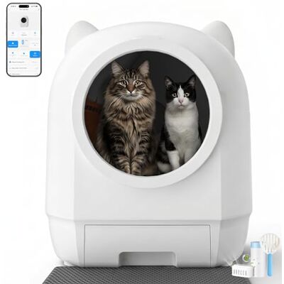 JUMMICO Litière pour Chat Autonettoyante, 90L XXL Litière Chat Autonettoyante, Double Système Anti-Odeur Et Systèmes De Sécurité Multiples, Contrôle À Distance Via App, Idéal pour Foyers Multi-Chats - Publicité JUMMICO Litière pour Chat Autonettoyante, 90L XXL Litière Chat Autonettoyante, Double Système Anti-Odeur Et Systèmes De Sécurité Multiples, Contrôle À Distance Via App, Idéal pour Foyers Multi-Chats - Publicité