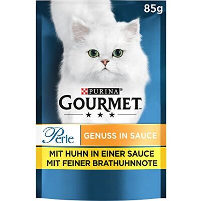 Gourmet Perle Genuss in Sauce Nourriture pour Chat Humide, au Poulet, Lot de 26 (26 x 85 g) - Publicité Gourmet Perle Genuss in Sauce Nourriture pour Chat Humide, au Poulet, Lot de 26 (26 x 85 g) - Publicité