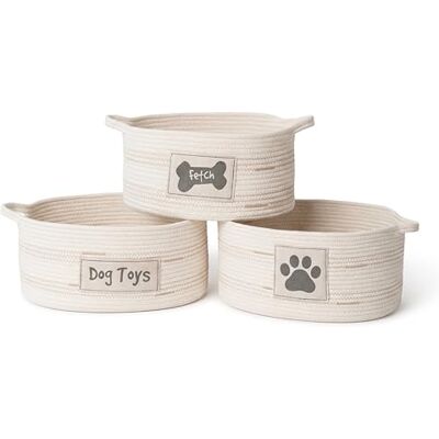 RGI Home Lot de 3 paniers de rangement ovales en corde de tissu pour animaux de compagnie et de maison, multi-tailles avec poignées faciles à transporter, durables et élégants, gris anthracite sur - Publicité RGI Home Lot de 3 paniers de rangement ovales en corde de tissu pour animaux de compagnie et de maison, multi-tailles avec poignées faciles à transporter, durables et élégants, gris anthracite sur - Publicité