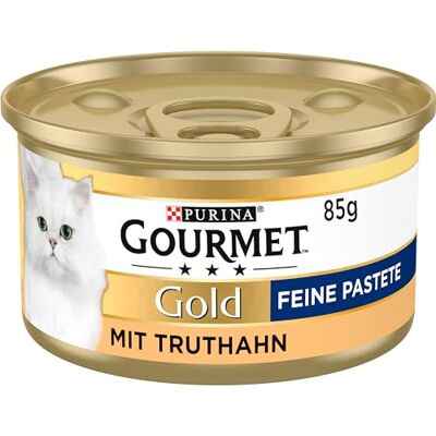 Gourmet PURINA Gold 12 Paquets de 185 g boîtes de pâtée pour Chats Nourriture Humide pour Chats Différentes variétés - Publicité Gourmet PURINA Gold 12 Paquets de 185 g boîtes de pâtée pour Chats Nourriture Humide pour Chats Différentes variétés - Publicité