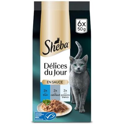 Sheba Délices Du Jour 72 Sachets Thon Cabillaud En Sauce Pour Chat - Nourriture pour chat - Publicité Sheba Délices Du Jour 72 Sachets Thon Cabillaud En Sauce Pour Chat - Nourriture pour chat - Publicité