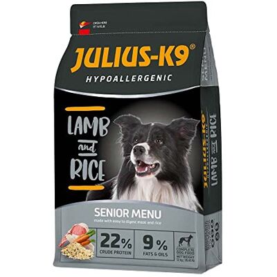 Panzi FitActive Julius-K9 Nourriture hypoallergénique pour chien âgé ou en surpoids Croquettes pour chien à base d'agneau et de riz Convient à toutes les races 12 kg - Publicité Panzi FitActive Julius-K9 Nourriture hypoallergénique pour chien âgé ou en surpoids Croquettes pour chien à base d'agneau et de riz Convient à toutes les races 12 kg - Publicité