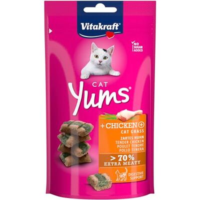 Vitakraft , Cat YUMS Poulet & Herbe à Chat 40g NVT - Publicité Vitakraft , Cat YUMS Poulet & Herbe à Chat 40g NVT - Publicité