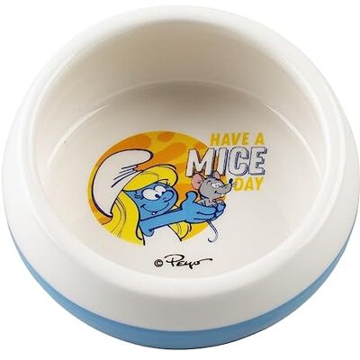 Duvo+ Bol pour Animaux Schtroumpfs - 100 ml Blanc - Publicité Duvo+ Bol pour Animaux Schtroumpfs - 100 ml Blanc - Publicité