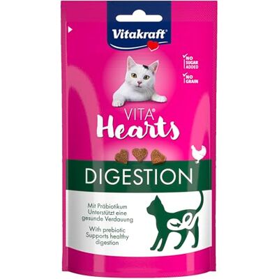 Vitakraft - Vita Hearts, Digestion, Snack Moelleux pour Chat, pour Une Digestion Saine, Au Poulet (1X 40G) - Publicité Vitakraft - Vita Hearts, Digestion, Snack Moelleux pour Chat, pour Une Digestion Saine, Au Poulet (1X 40G) - Publicité