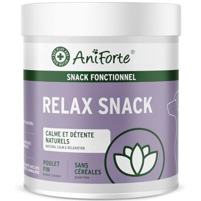 AniForte Snack Relax, Friandise Premium pour Chiens 300 g Détente et apaisement Naturel, Snack Anti-Stress, à la valériane, à la mélisse et au romarin, Aide en Cas d'anxiété et de nervosité - Publicité AniForte Snack Relax, Friandise Premium pour Chiens 300 g Détente et apaisement Naturel, Snack Anti-Stress, à la valériane, à la mélisse et au romarin, Aide en Cas d'anxiété et de nervosité - Publicité