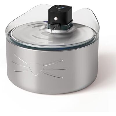 Catit PIXI Fontaine d'eau sans Fil XL pour Chat/Animal Domestique, Fonctionne avec Piles, clarificateur d'eau UVC et Filtre Triple Action, Passe au Lave-Vaisselle - Publicité Catit PIXI Fontaine d'eau sans Fil XL pour Chat/Animal Domestique, Fonctionne avec Piles, clarificateur d'eau UVC et Filtre Triple Action, Passe au Lave-Vaisselle - Publicité