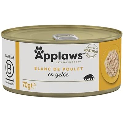 Applaws Natural Wet Cat Food, Chicken Breast in Jelly 24 x 70g Tins - Publicité Applaws Natural Wet Cat Food, Chicken Breast in Jelly 24 x 70g Tins - Publicité