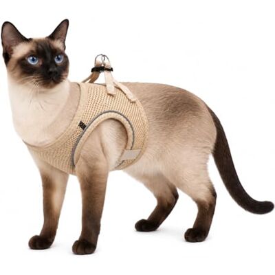 FLAMINGO Harnais pour Chat Step&Go Berta Beige M 29-33 cm / 42-46 cm Nylon Mesh Respirant réglable avec Bandes réfléchissantes - Publicité FLAMINGO Harnais pour Chat Step&Go Berta Beige M 29-33 cm / 42-46 cm Nylon Mesh Respirant réglable avec Bandes réfléchissantes - Publicité