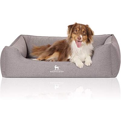 Knuffelwuff Leano Panier Orthopédique en Velours avec Aspect Tissage à Main Gris XL 105 x 75 cm - Publicité Knuffelwuff Leano Panier Orthopédique en Velours avec Aspect Tissage à Main Gris XL 105 x 75 cm - Publicité