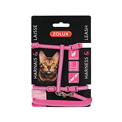 Ensemble Harnais et Laisse Rose pour Chat - Zolux, Réfléchissant - Publicité Ensemble Harnais et Laisse Rose pour Chat - Zolux, Réfléchissant - Publicité