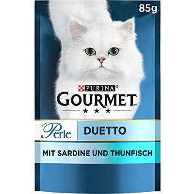 Gourmet Perle Duetto Nourriture Humide pour Chat avec Sardines et Thon 26 x 85 g - Publicité Gourmet Perle Duetto Nourriture Humide pour Chat avec Sardines et Thon 26 x 85 g - Publicité