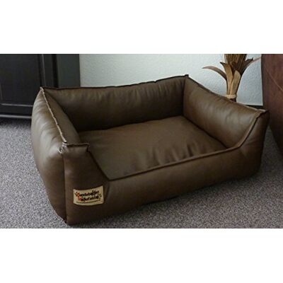 Hundebettenmanufaktur 50 cm X 40 cm Panier de Chien Similpelle Cuir synthétique Marron - Publicité Hundebettenmanufaktur 50 cm X 40 cm Panier de Chien Similpelle Cuir synthétique Marron - Publicité