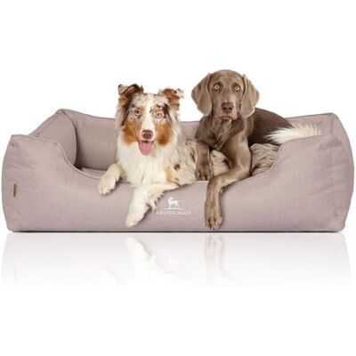 Knuffelwuff Luisa Sunshine Edition Panier Orthopédique en Velours avec Aspect Tissage Main Beige XL 105 x 75 cm - Publicité Knuffelwuff Luisa Sunshine Edition Panier Orthopédique en Velours avec Aspect Tissage Main Beige XL 105 x 75 cm - Publicité