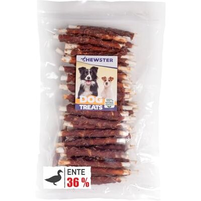 CHEWSTER Bâtonnets à mâcher au Canard – Friandises pour Chien Paquet de 85 pièces (800 g) - Publicité CHEWSTER Bâtonnets à mâcher au Canard – Friandises pour Chien Paquet de 85 pièces (800 g) - Publicité