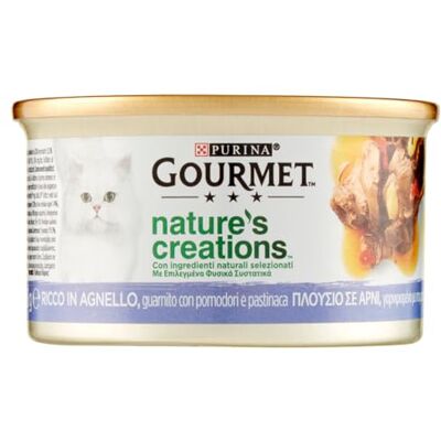 Gourmet Nature's Creations Nourriture pour Chats Agneau & Tomates - Publicité Gourmet Nature's Creations Nourriture pour Chats Agneau & Tomates - Publicité